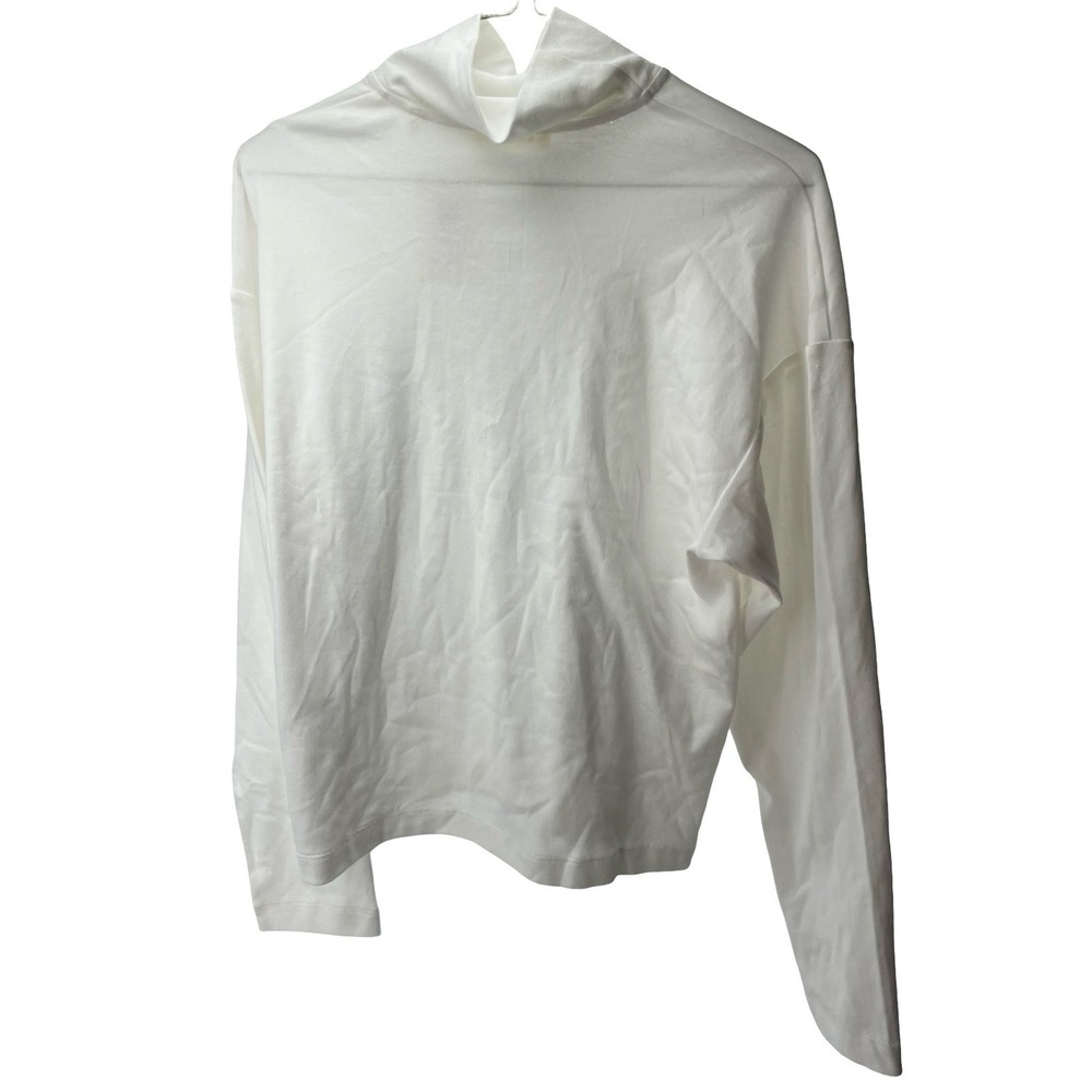 DOEN Women's Top Mock Neck White Cotton Small